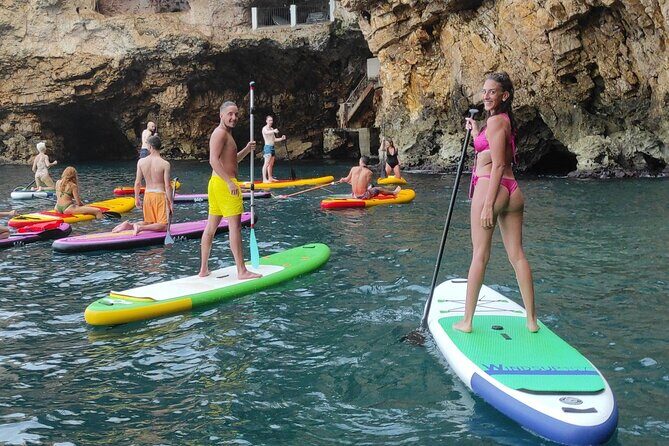 Sup Tour in Polignano caves - Starting at Cala Paguro: where you meet and how the gear setup works